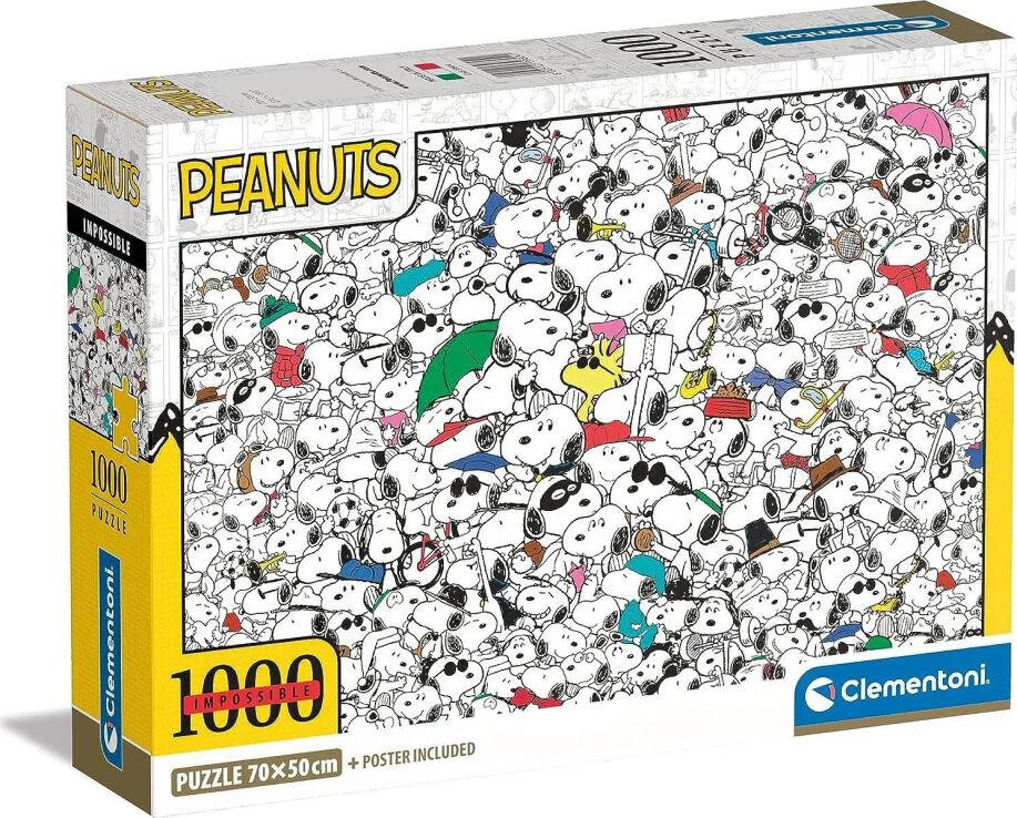 Clementoni Παζλ 1000 Impossible Peanuts (1260-39804) (0)