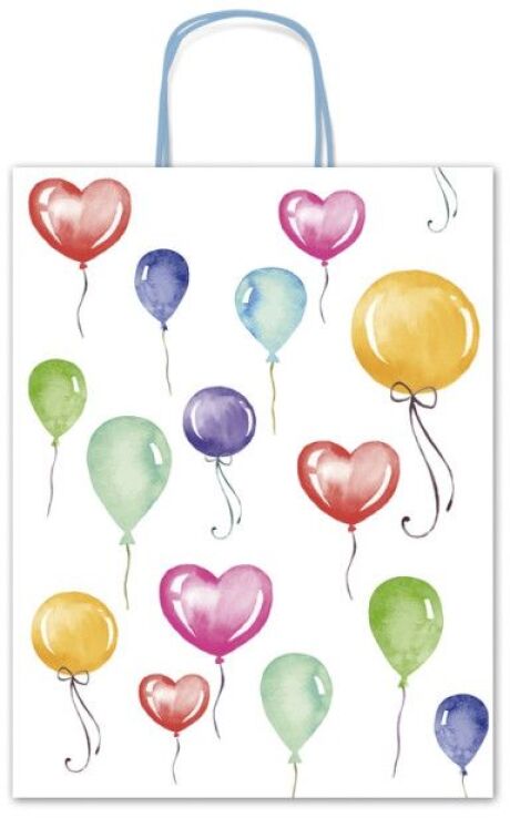 Sadoch Χάρτινη Τσάντα Μπαλόνια Καρδιές 26cm (SDX26141G) (0)
