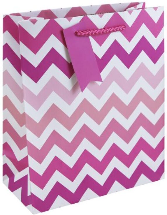 Eurowrap Χάρτινη Τσάντα Ροζ Ζικ-Ζακ Medium (34906-3C) (0)