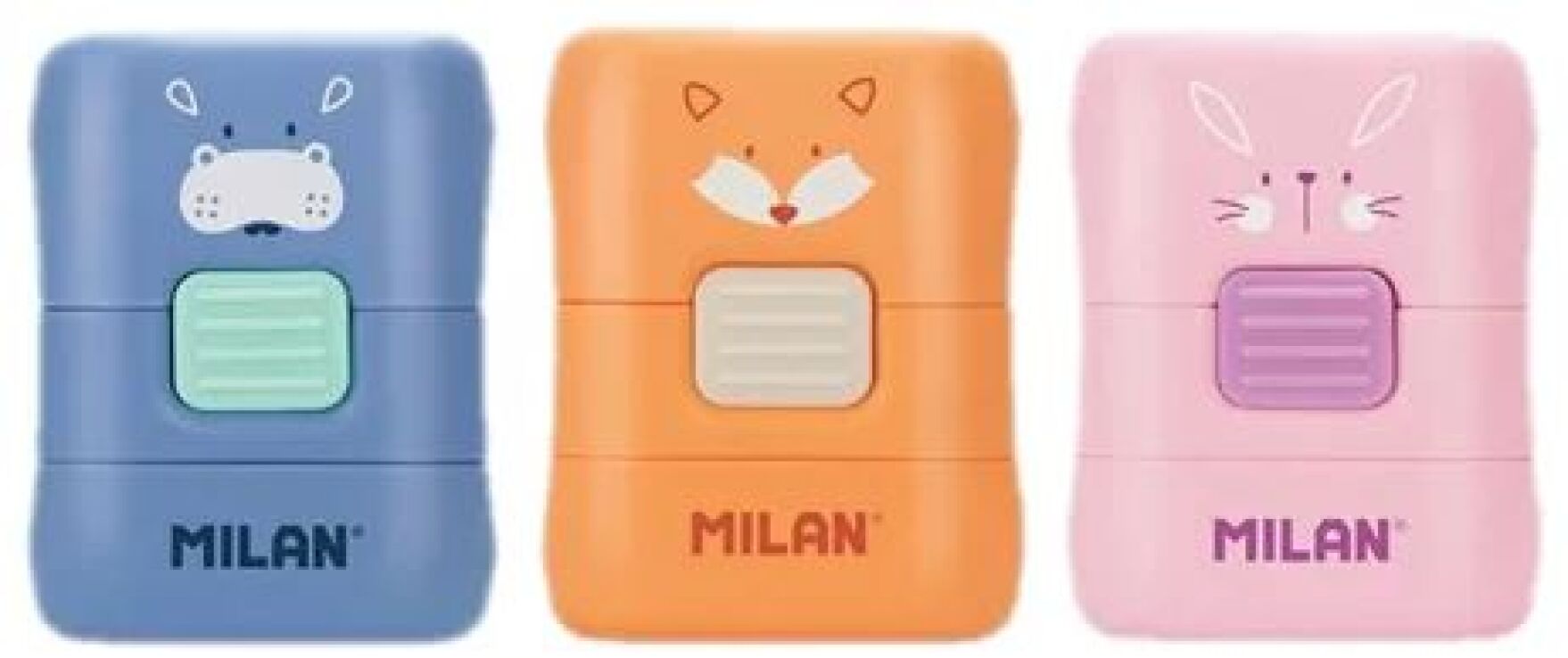 Milan Γόμα Compact Fun Animlas Με Βουρτσάκι-3 Σχέδια-1Τμχ (4901116FA) (0)