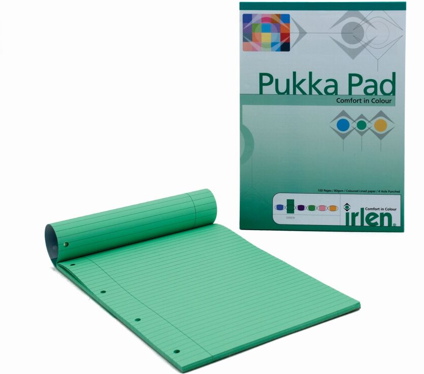 Pukka Μπλοκ Σημειώσεων Α4 Πράσινο 100 Σελίδων (IRLREF-50GRE43) (0)