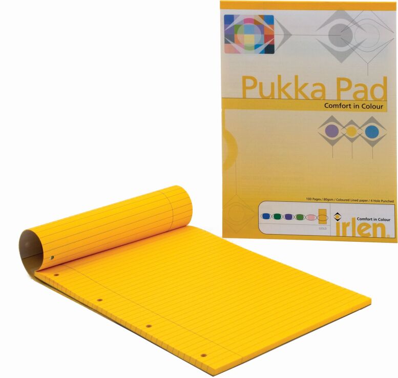 Pukka Μπλοκ Σημειώσεων Α4 Κίτρινο 100 Σελίδων (IRLREF-50GOL41) (0)